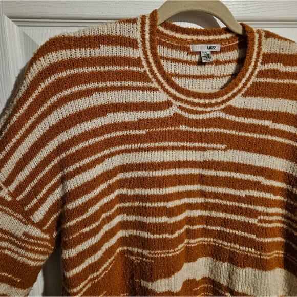 Woman's striped long sleeve sweater by Amuse Society size L - Picture 3 of 7